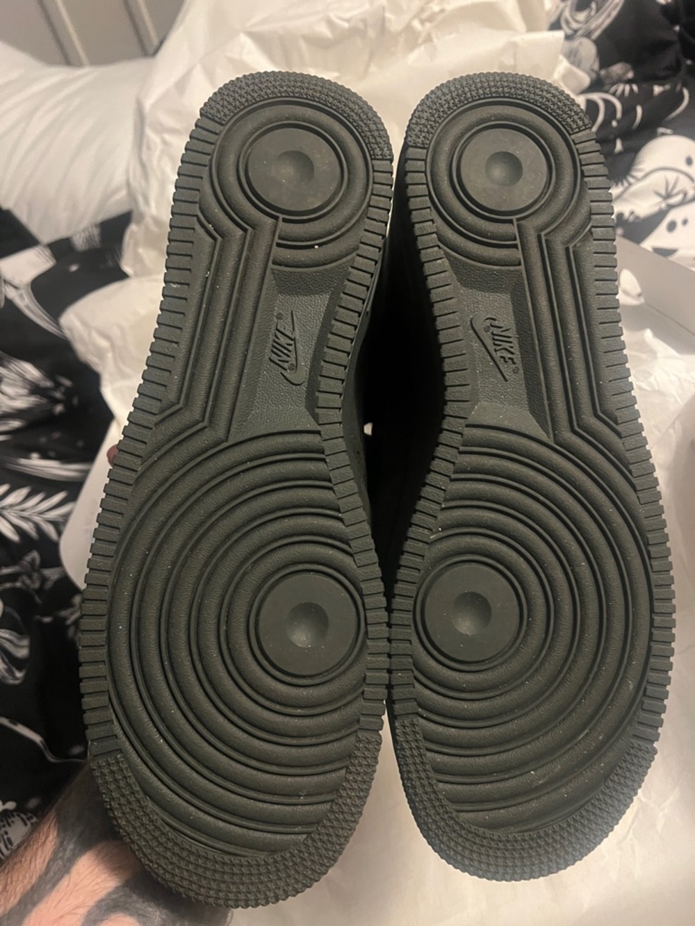 Billie Eilish Airforce 1 High-Top Velcro Strap Sneakers in Sequoia - Picture 3 of 5